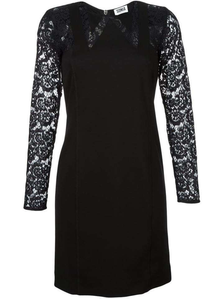 Sonia By Sonia Rykiel Floral Lace Sleeve Dress