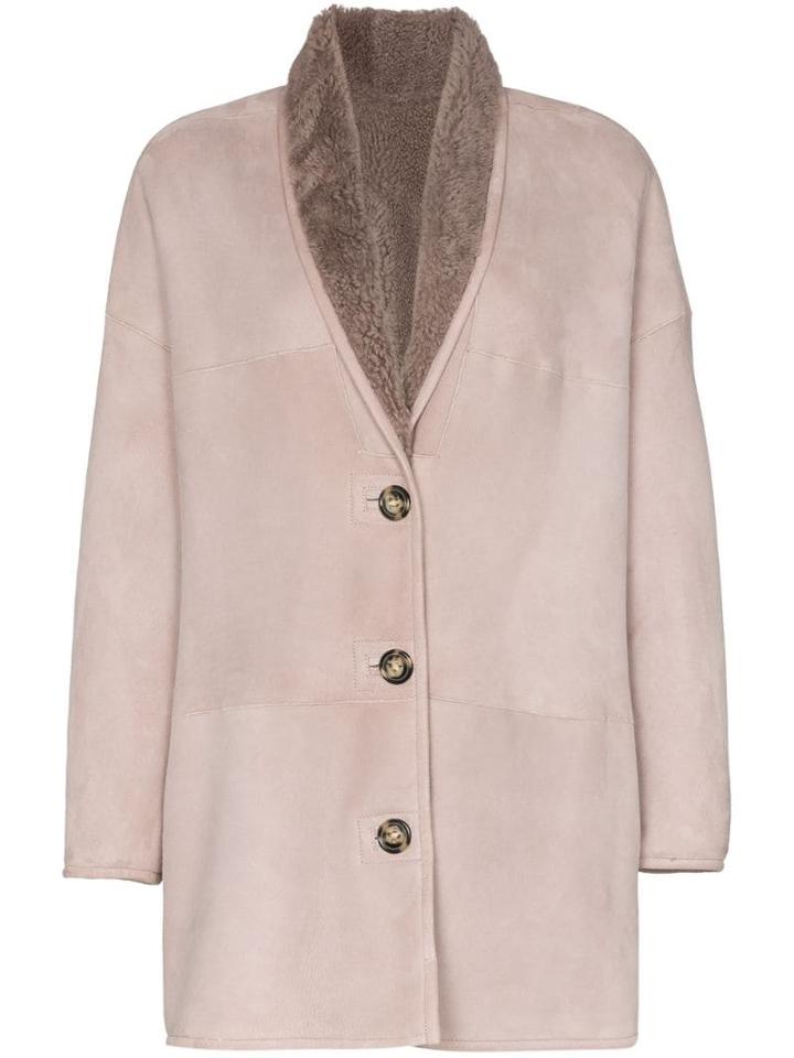 Isabel Marant Étoile Carman Shearling-lined Jacket - Pink