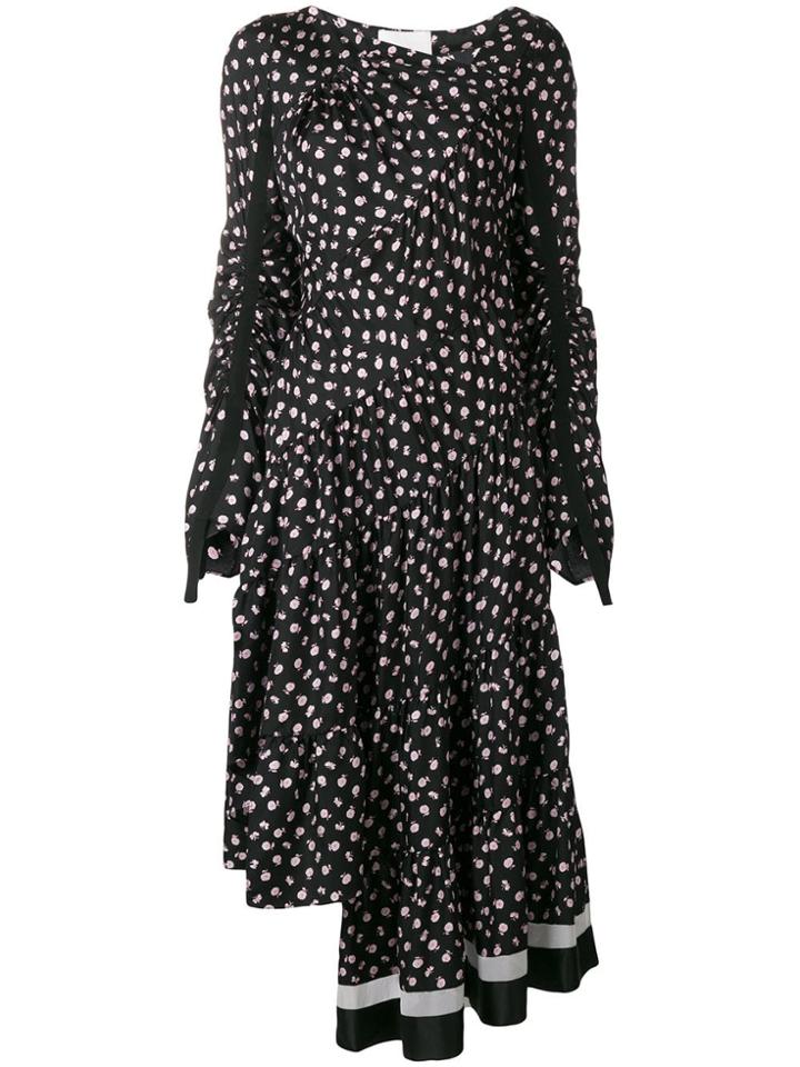 3.1 Phillip Lim Floral Gathered Dress - Black