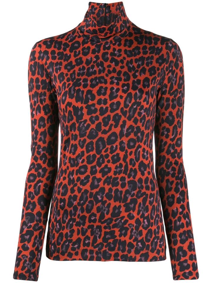 Paul Smith Leopard Print Blouse - Red