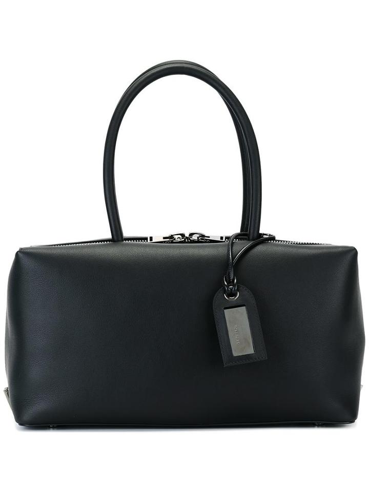 Tom Ford Zip Up Tote Bag, Women's, Black, Calf Leather/sheep Skin/shearling/brass