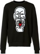 Haculla 'heart' Print Sweatshirt - Black