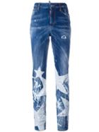 Dsquared2 - Los Angeles Big Star Jeans - Women - Cotton/polyester/spandex/elastane - 38, Blue, Cotton/polyester/spandex/elastane
