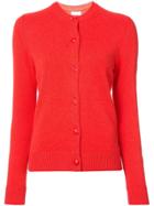 Barrie Round Neck Cardigan - Red