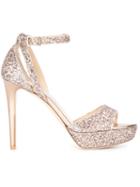 Jimmy Choo Kayden Sandals, Women's, Size: 37, Nude/neutrals, Calf Leather/leather/plastic
