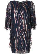 Ingie Paris Flared Sleeve Dress - Blue