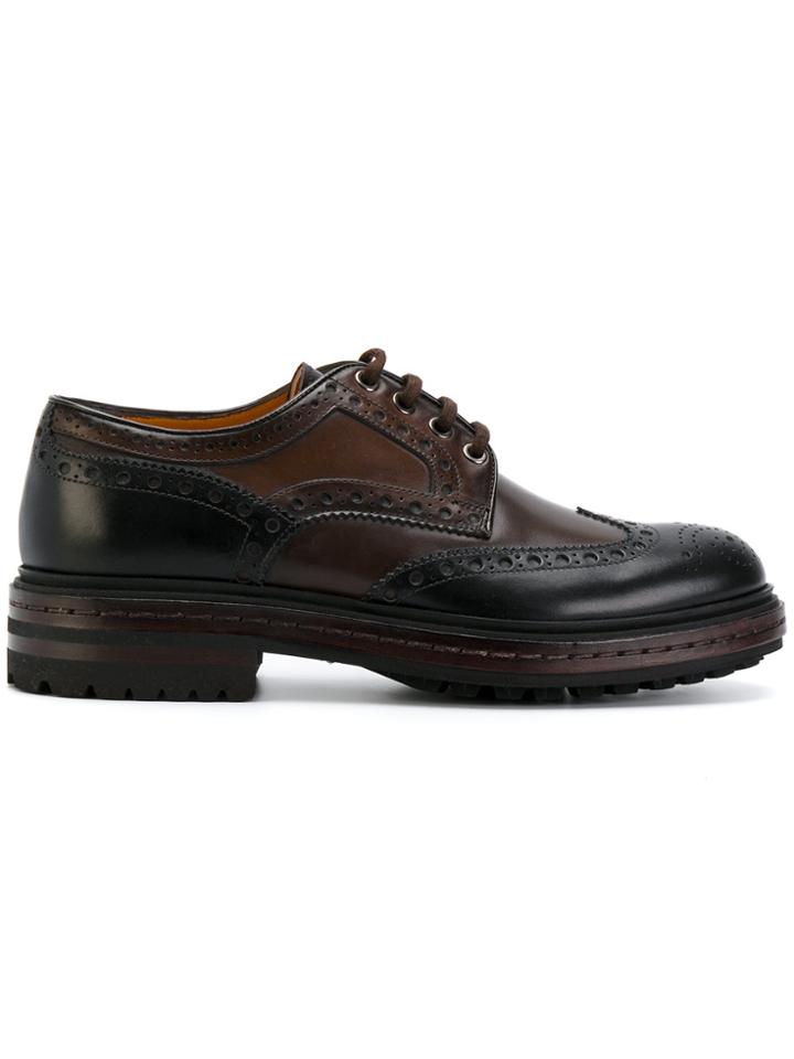 Santoni Chunky Brogues - Brown