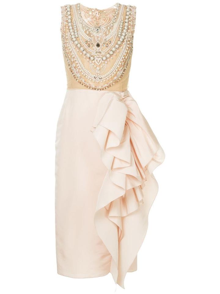Marchesa Embellished Bodice Cocktail Dress - Pink