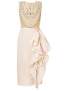 Marchesa Embellished Bodice Cocktail Dress - Pink