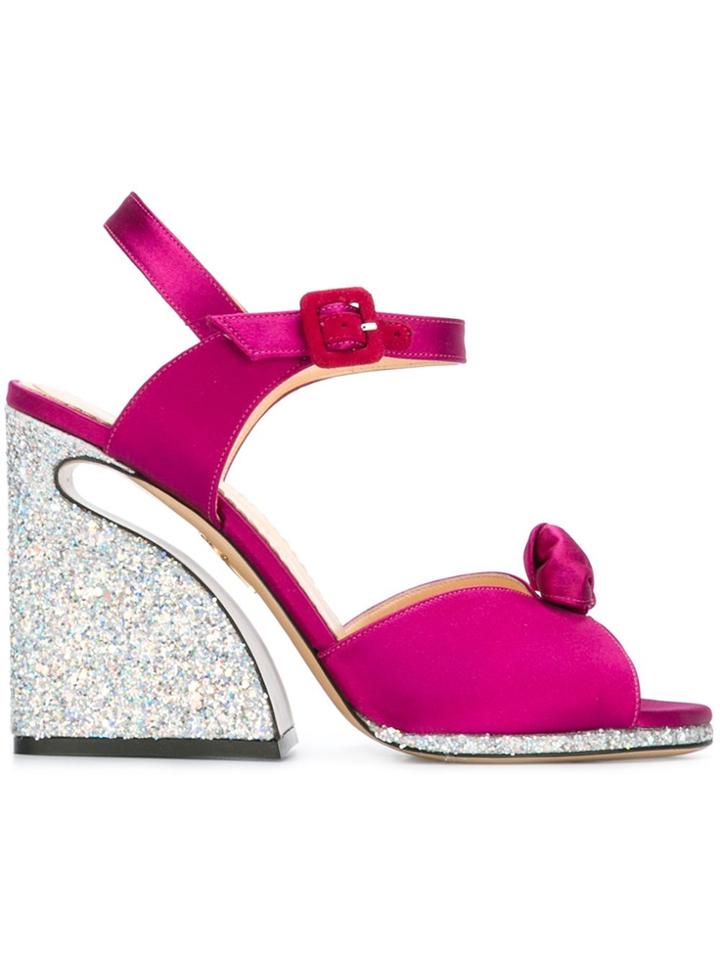 Charlotte Olympia 'vreeland' Sandals - Pink & Purple
