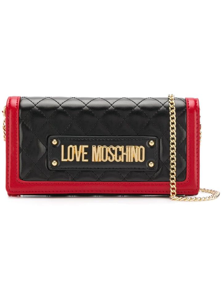 Love Moschino Foldover Logo Wallet - Black