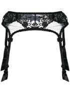 Prelude Lace Embroidered Suspenders - Black