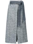 Derek Lam Belted Pencil Skirt - Blue