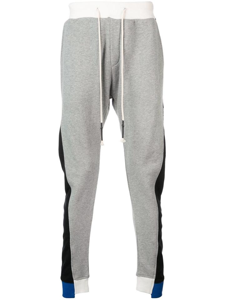 Mostly Heard Rarely Seen Asymmetrical Seam Track Trousers - Grey