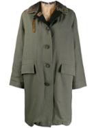 Dusan Buttoned Parka Coat - Green