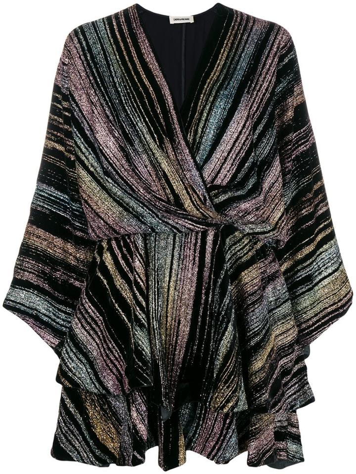 Zadig & Voltaire Fashion Show Ruffle Wrap-style Dress - Black