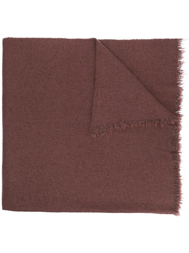 Rick Owens Frayed Scarf - Brown