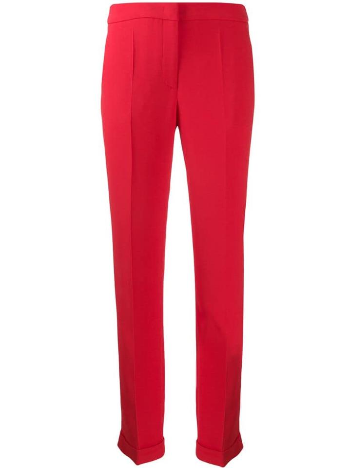 Giorgio Armani Cady Viscose Silk Trousers - Red
