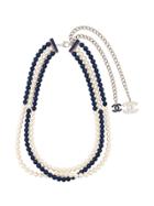 Chanel Vintage Faux Pearl Necklace - Blue