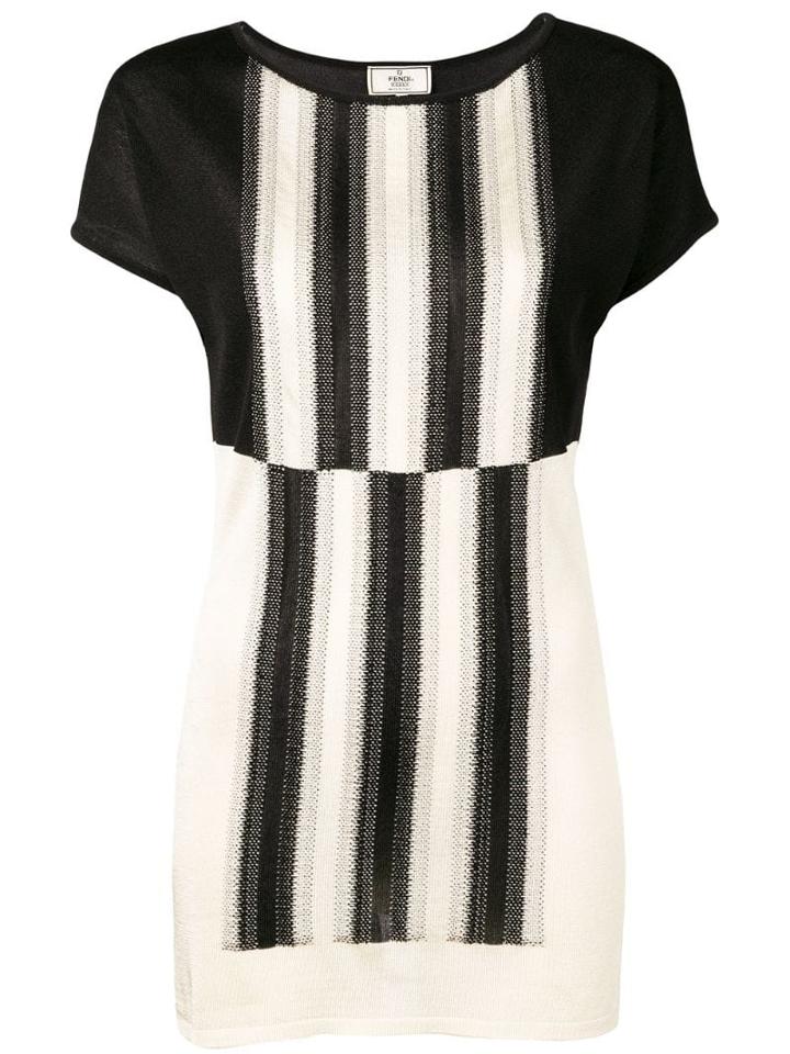 Fendi Pre-owned 1990's Knitted Panel Top - Black