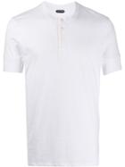 Tom Ford Short Sleeves Buttoned T-shirt - White