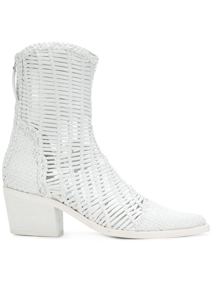 Alyx Lea Woven Boots - White