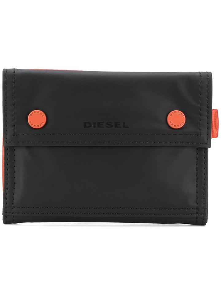 Diesel Press Stud Wallet - Black