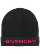 Givenchy Logo Intarsia Knit Beanie - Black