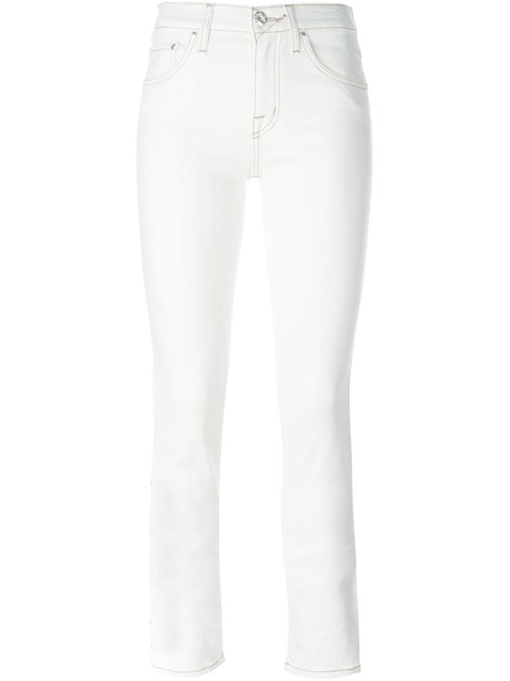 Jacob Cohen Skinny Fit Jeans, Women's, Size: 25, White, Cotton/polyester/spandex/elastane