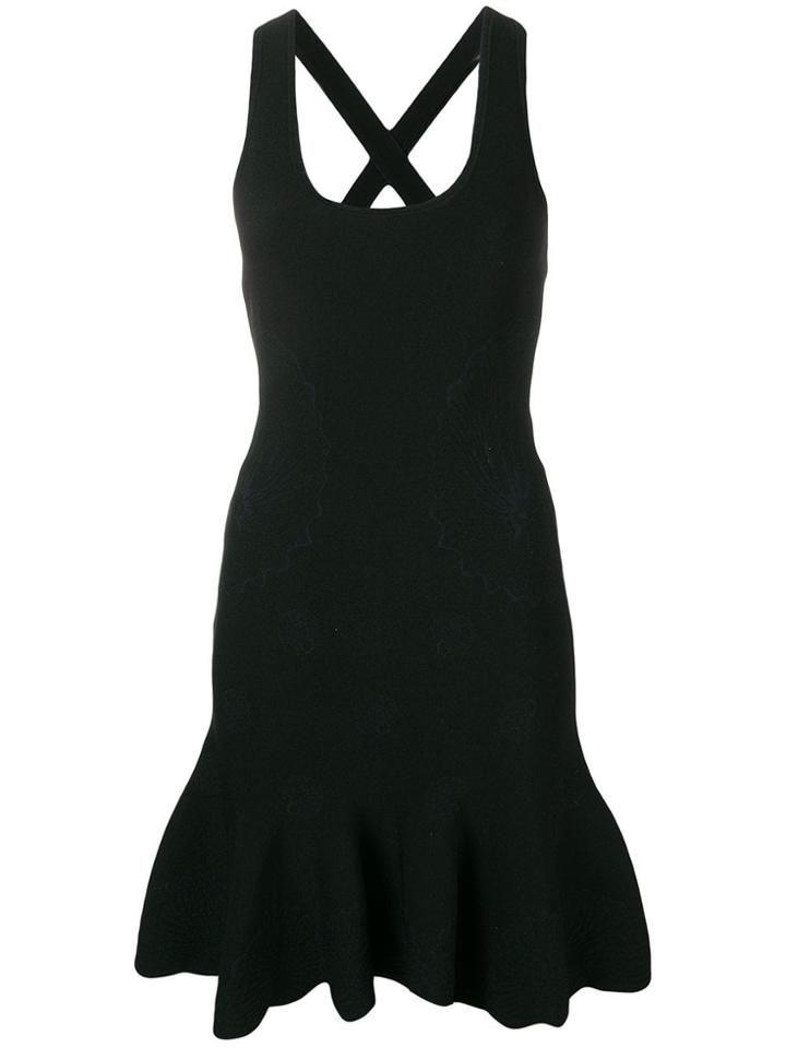 Alexander Mcqueen Peplum Hem Dress - Black