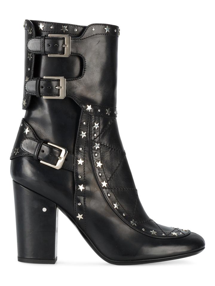 Laurence Dacade Black Merli Star Stud 100 Boots