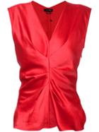 Isabel Marant Ruched Tank, Women's, Size: 38, Red, Ramie/viscose