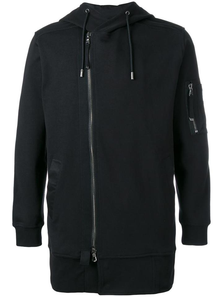 Diesel Black Gold Off-centre Zipped Hoodie, Men's, Size: Large, Cotton