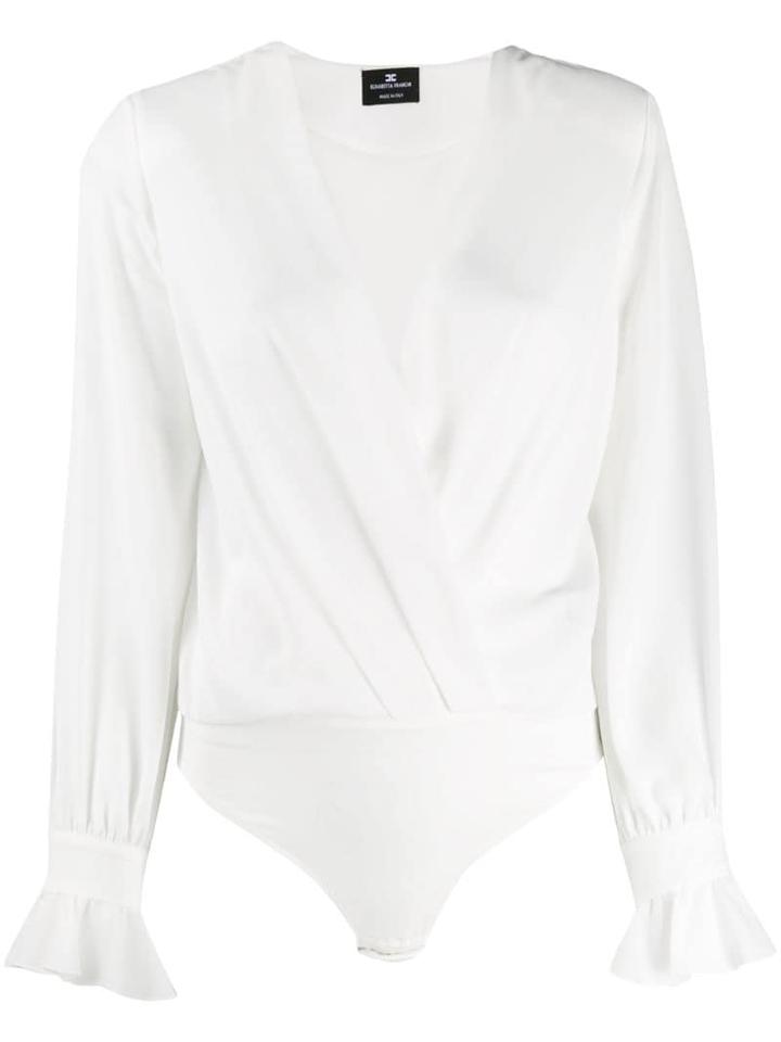 Elisabetta Franchi Deep V-neck Body - White