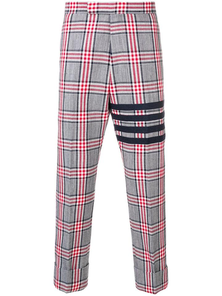 Thom Browne 4-bar Prince Of Wales Trouser - Blue
