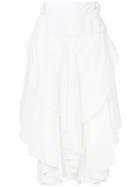 Kitx Asymmetric Frilled Skirt - White