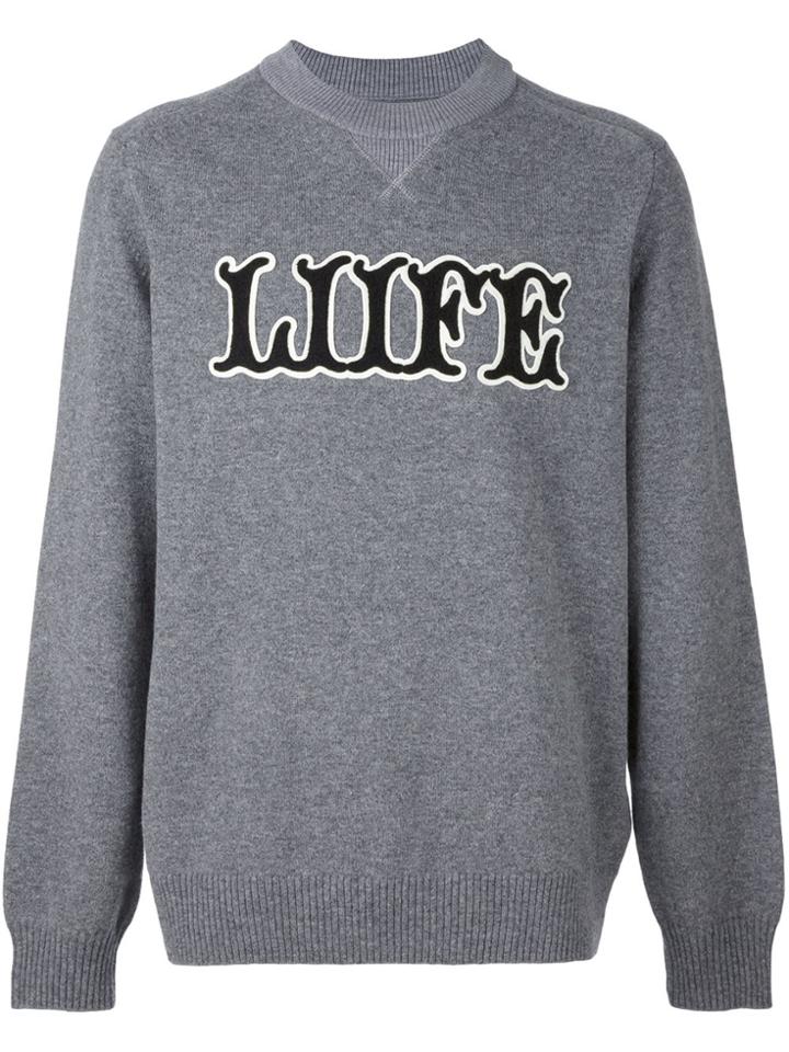 Sacai Liife Applique Jumper - Grey