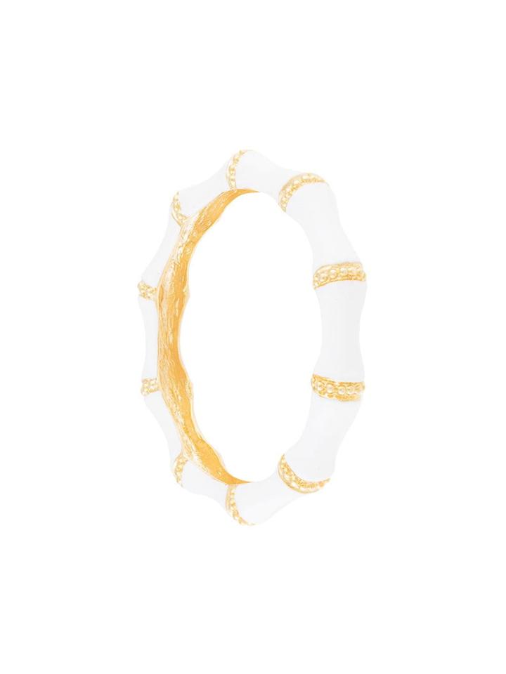 Kenneth Jay Lane Bamboo Bangle - White