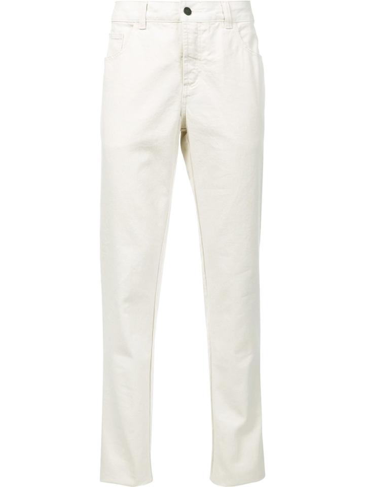 Osklen Palm Tree Embroidered Jeans - White