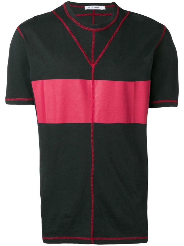 Craig Green Contrast Stitching T-shirt - Black