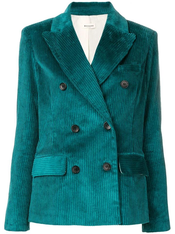 Masscob Double Breasted Blazer - Blue