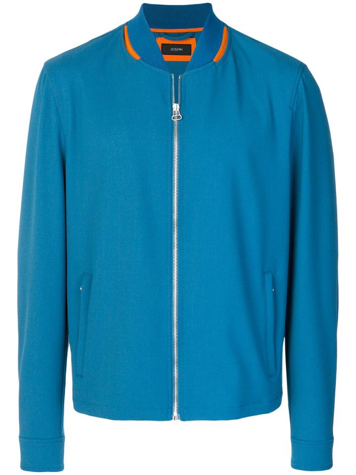 Joseph Contrast Detail Bomber Jacket - Blue