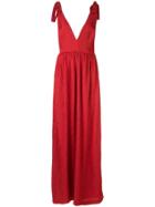 Rebecca Vallance Harlow Bow-sleeves Dress - Red
