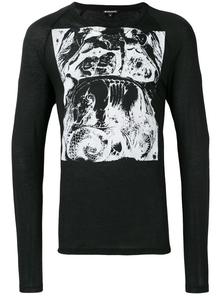 Ann Demeulemeester Abstract Print T-shirt - Black