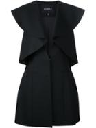 Goen.j Ruffled Fitted Jacket - Black