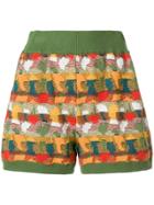 Roberto Collina Jacquard Knit Shorts - Green