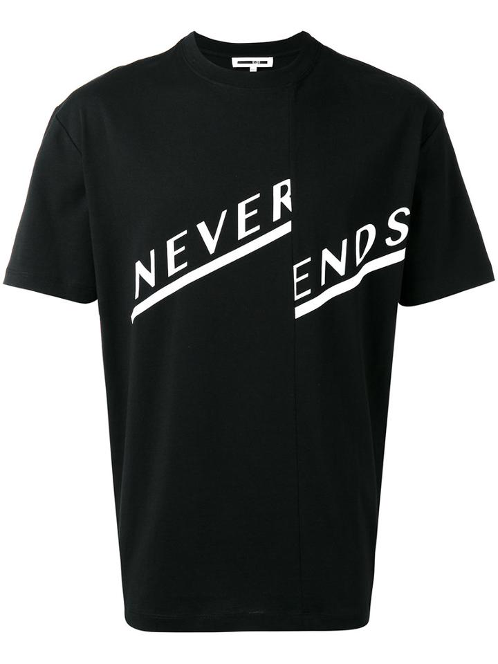 Mcq Alexander Mcqueen Never Ends T-shirt, Men's, Size: Large, Black, Cotton