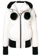 Moose Knuckles Fox Fur Hooded Jacket - White