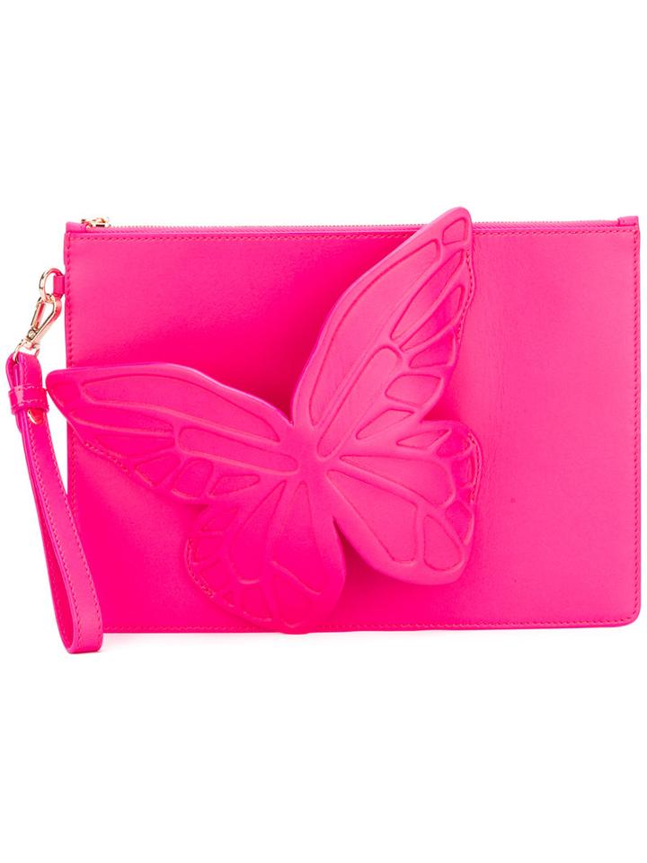 Sophia Webster - 'flossy' Butterfly Clutch Bag - Women - Leather - One Size, Pink/purple, Leather
