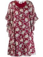 Chloé Short Floral Print Dress - Red